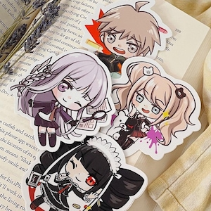 Danganronpa Trigger Happy Havoc Matte Vinyl Sticker Set |  Makoto | Junko | Kyoko | Celestia