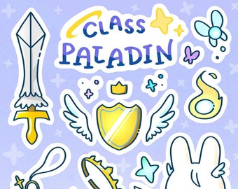 Bunny Paladin RPG / DnD | Choose your Class | Sticker Sheets