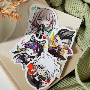 Danganronpa Goodbye Despair Matte Vinyl Sticker Set | Chiaki | Nagito | Ibuki | Gundham