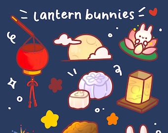 Lantern Bunnies | Sticker Sheets