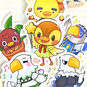 Peut inclure: Un ensemble de neuf autocollants de personnages d'animaux colorés. Les autocollants présentent une variété d'animaux, dont un canard, un oiseau, un écureuil et un ours. Les autocollants sont parfaits pour ajouter une touche de fantaisie à n'importe quel projet.