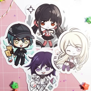 Danganronpa V3 Killing Harmony Matte Vinyl Sticker Set | Kokichi | Maki | Shuichi | Kaede