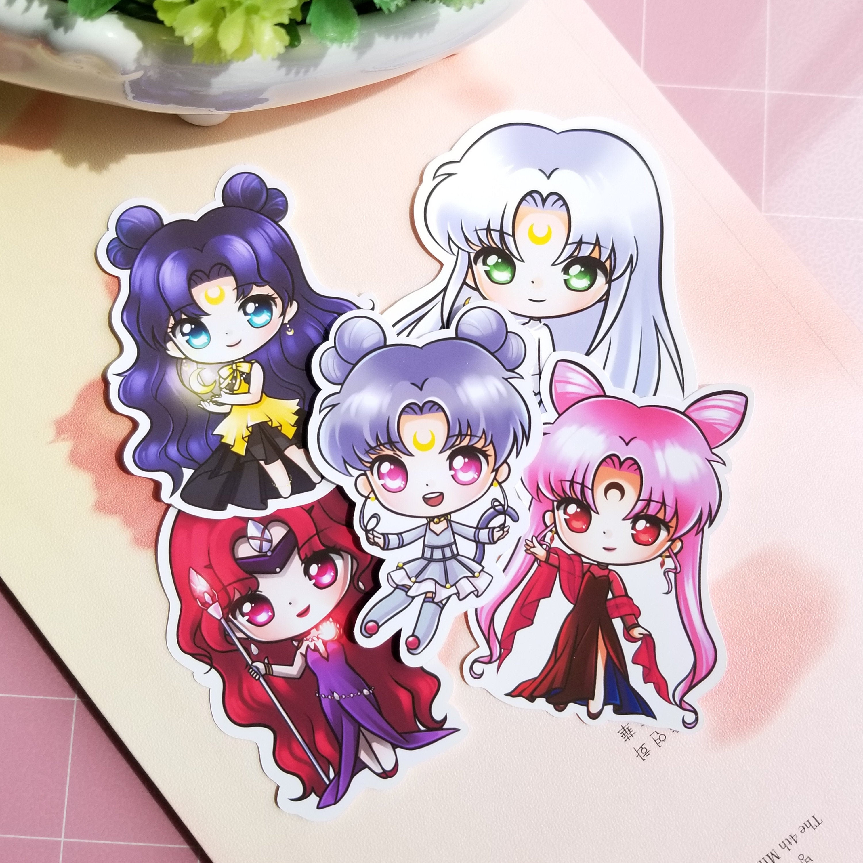Sailor Moon Sticker Set Luna Artemis Diana Etsy India