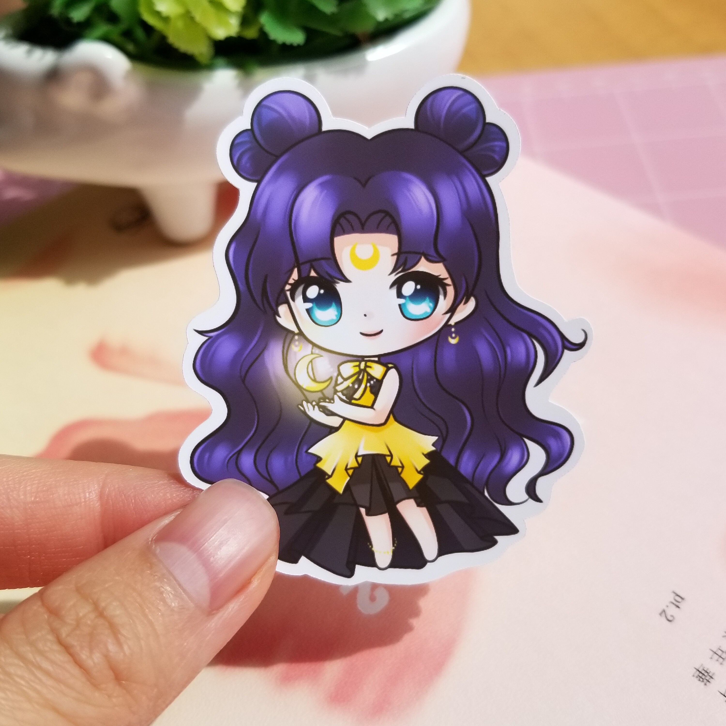 Sailor Moon Sticker Set Luna Artemis Diana Etsy Finland