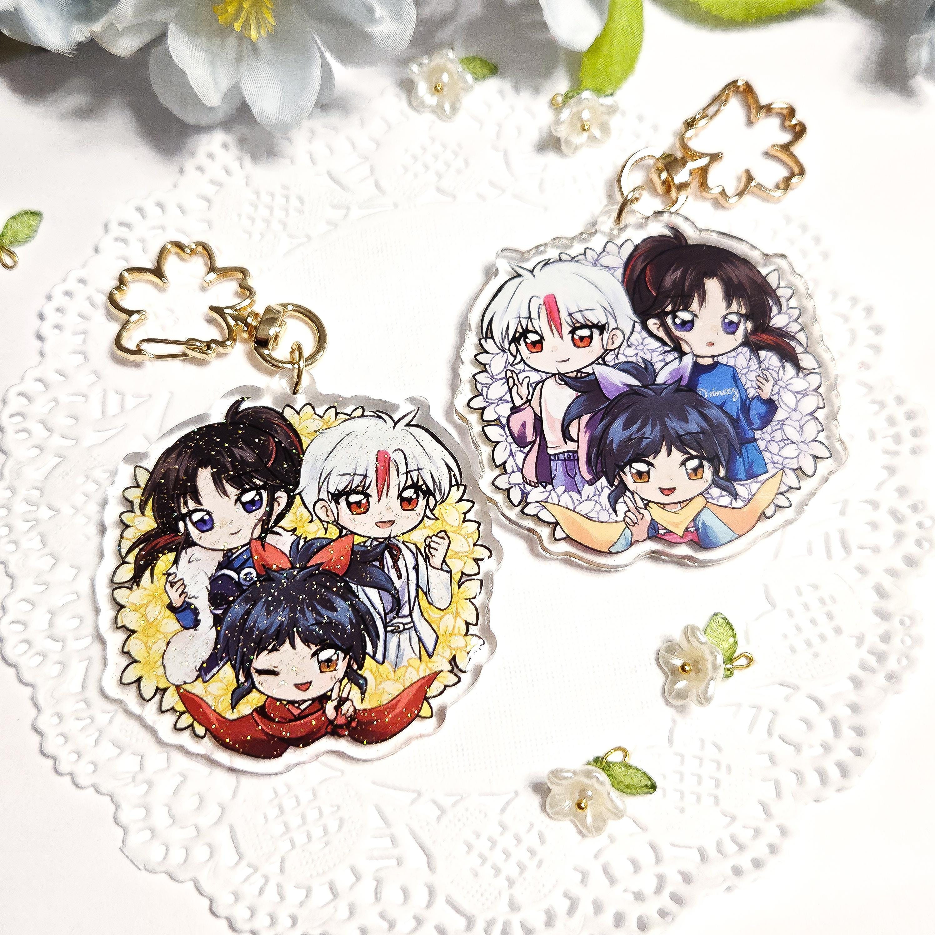 Couple Keychain - Yashahime - Double Sided Design - Etsy