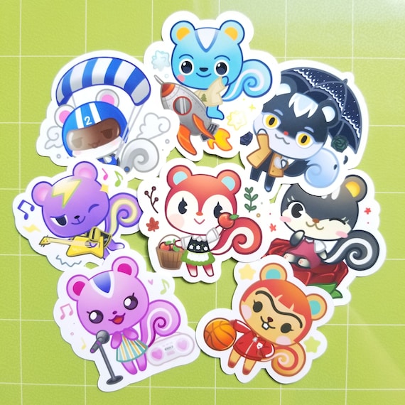 Animal Crossing New Horizons Squirrel Poppy Static - Etsy Animal Crossing New Horizons Squirrel Poppy Static - Etsy