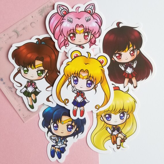 Sailor Moon Sticker Set Serena Moon Amy Mercury Raye Etsy Canada