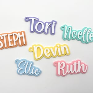 Personalized Acrylic Keychain, Acrylic Name Keychain, Christmas Gift, Acrylic Name Tag, Custom Keychain, Backpack Name Tag, Diaper Bag Tag
