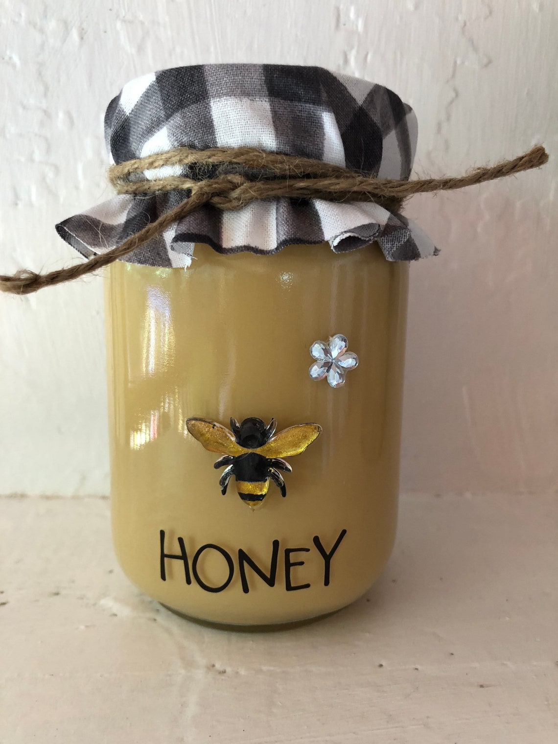 Faux Honey Jars Glass Painted Mason Jars With Paint or Faux Etsy