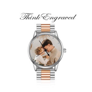 Personalized Men&#39;s Custom Photo Watch With Engraving Father&#39;s Day Boyfriend