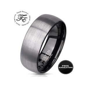 Custom Engraved Men&#39;s Silver Promise Ring or Wedding Ring - Handwriting Ring - Promise Ring For Him