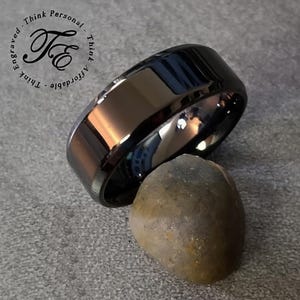 Men&#39;s Traditional Black Wedding Ring or Promise Ring