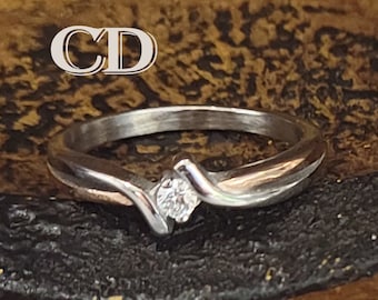 CD Diamond Ring Silver