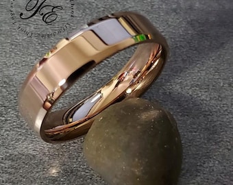 Anillo de boda o alianza de oro rosa para hombre