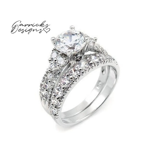 Beautiful Round Cut Women's Engagement Wedding Ring Set