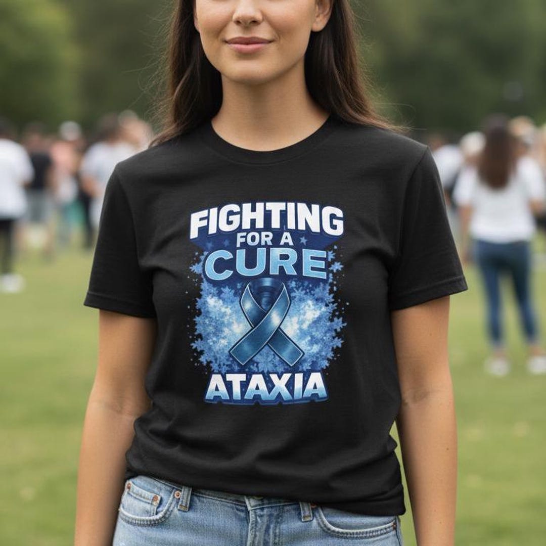Fighting for a Cure Ataxia T-shirt | Ataxia Awareness Ribbon Tee - Etsy