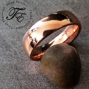 Men&#39;s Rose Gold Promise Ring or Wedding Ring