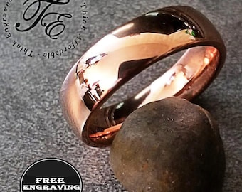 Custom Engraved Rose Gold Promise Ring - Handwriting Ring For Him