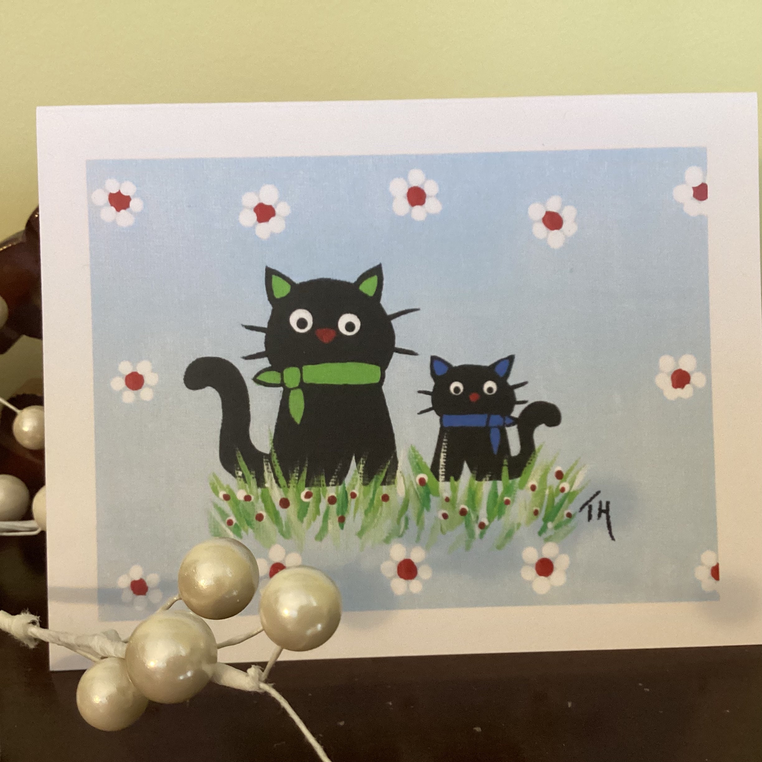 Black Cat Lake All Occasions Personalised Greeting Card Birthday PIDCAT3 Black Cat Lake All Occasions Personalised Greeting Card Birthday PIDCAT3