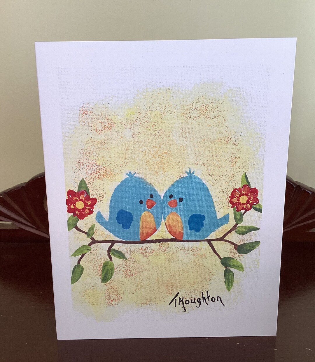 Love Birds Wedding Card / Anniversary Card / Couple Celebration Card ...
