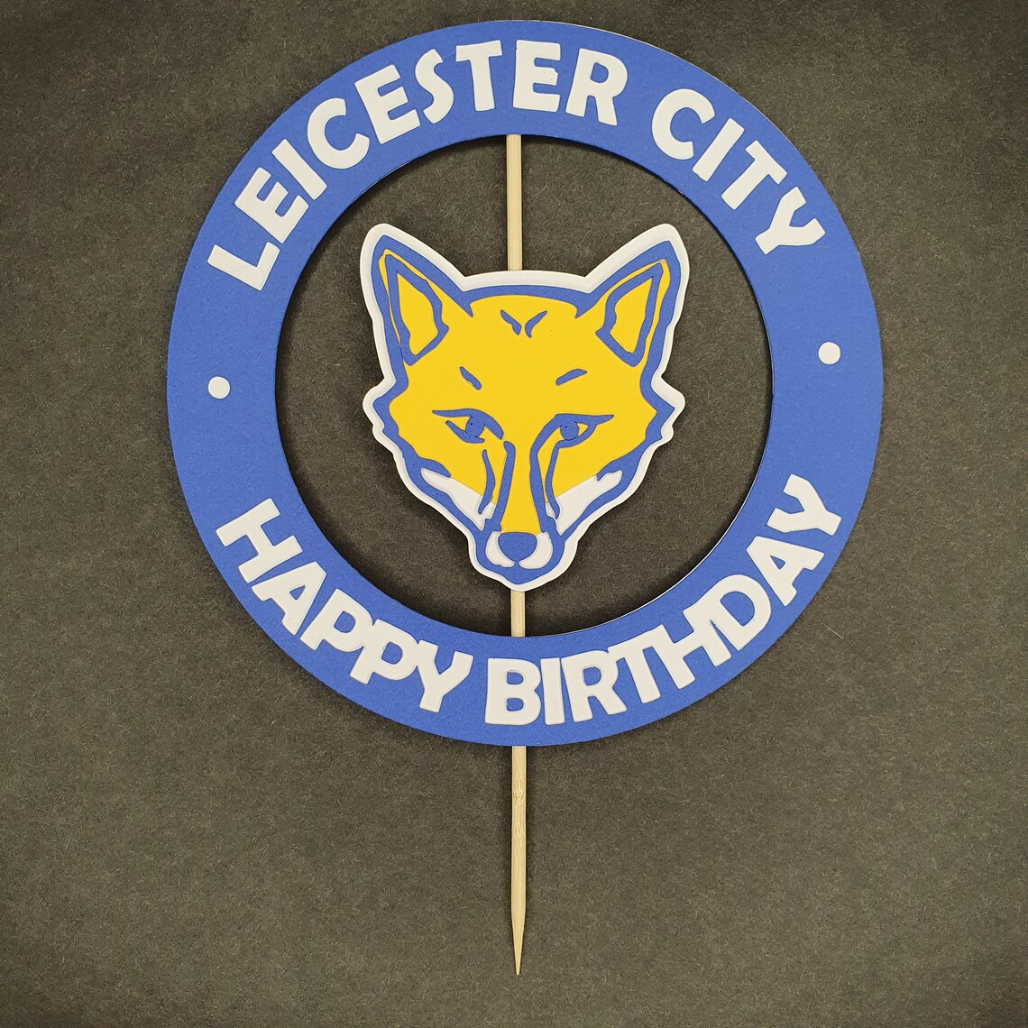 LCFC Leicester City Football Birthday Cake Topper Handmade Etsy