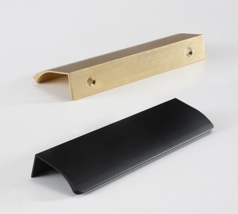 Invisible Wardrobe Black Edge Pull Handle Drawer Top Mounted