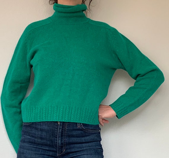 Holiday Green Angora Sweater - image 3