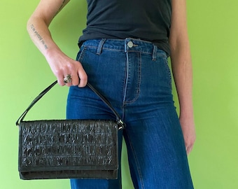 Vintage Eel Skin Top Handle Bag