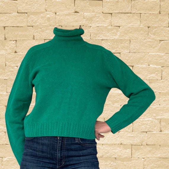 Holiday Green Angora Sweater - image 1