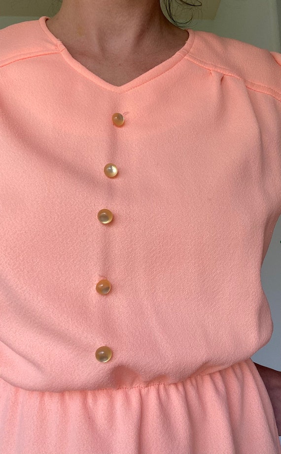 Vintage Peach Mini Dress - image 4