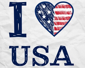 Love America Svg Etsy