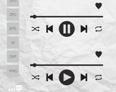 SPOTIFY song BUTTONS SVG for glass song posters, Music Player svg, Spotify svg, Spotify Buttons svg, Music Cover svg, Song Cover svg