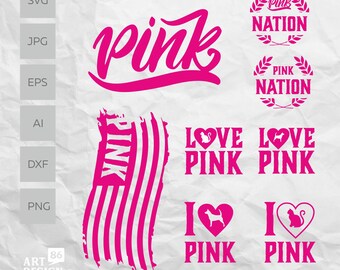 Victoria Secret Pink Svg Etsy