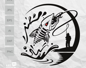 Download Catching Fish Svg Etsy
