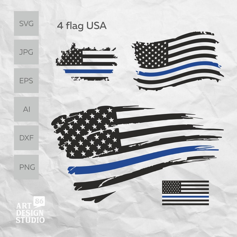 Download Ai Jpeg For Cricut Png Svg United States Of America Flag Dxf Police Blue Line Us Flag Digital Art Collectibles Delage Com Br