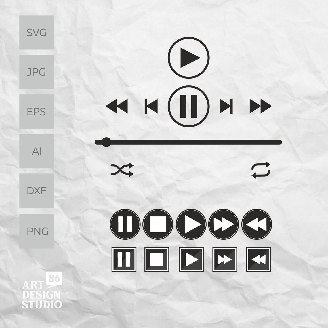 SPOTIFY svg SPOTIFY BUNDLE svg Music Player svg Track | Etsy