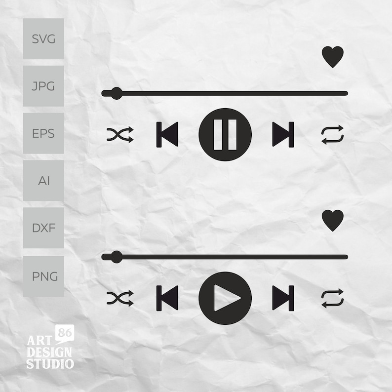 Download SPOTIFY svg SPOTIFY BUNDLE svg Music Player svg Track | Etsy