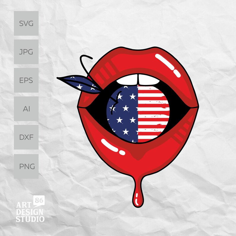 Download Clip Art American Flag Lips Svg Patriotic Svg For Cricut Silhouette 4th Of July Svg Fourth Of July Digital Cut Files Instant Download Art Collectibles