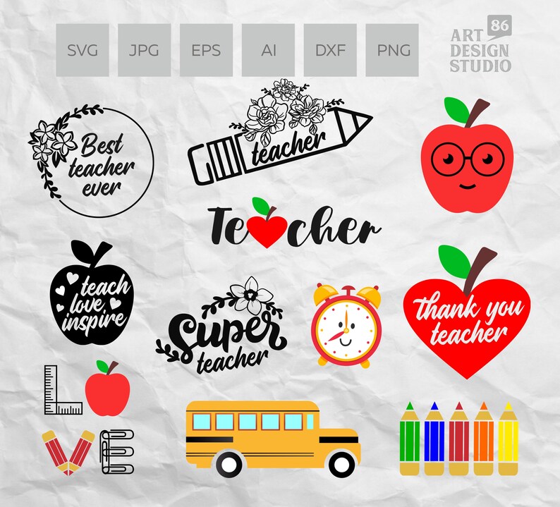 Download School Svg 100 Days Of School Svg Kindergarten Svg Teacher Svg Crayon Svg Files For Cricut Silhouette Cameo Back To School Svg Drawing Illustration Art Collectibles Colonialgolfhart Com
