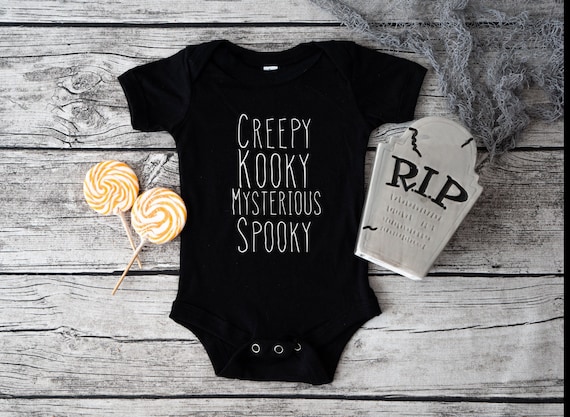 Addams Family Inspired Baby Bodysuit Halloween Outfit Goth - Etsy