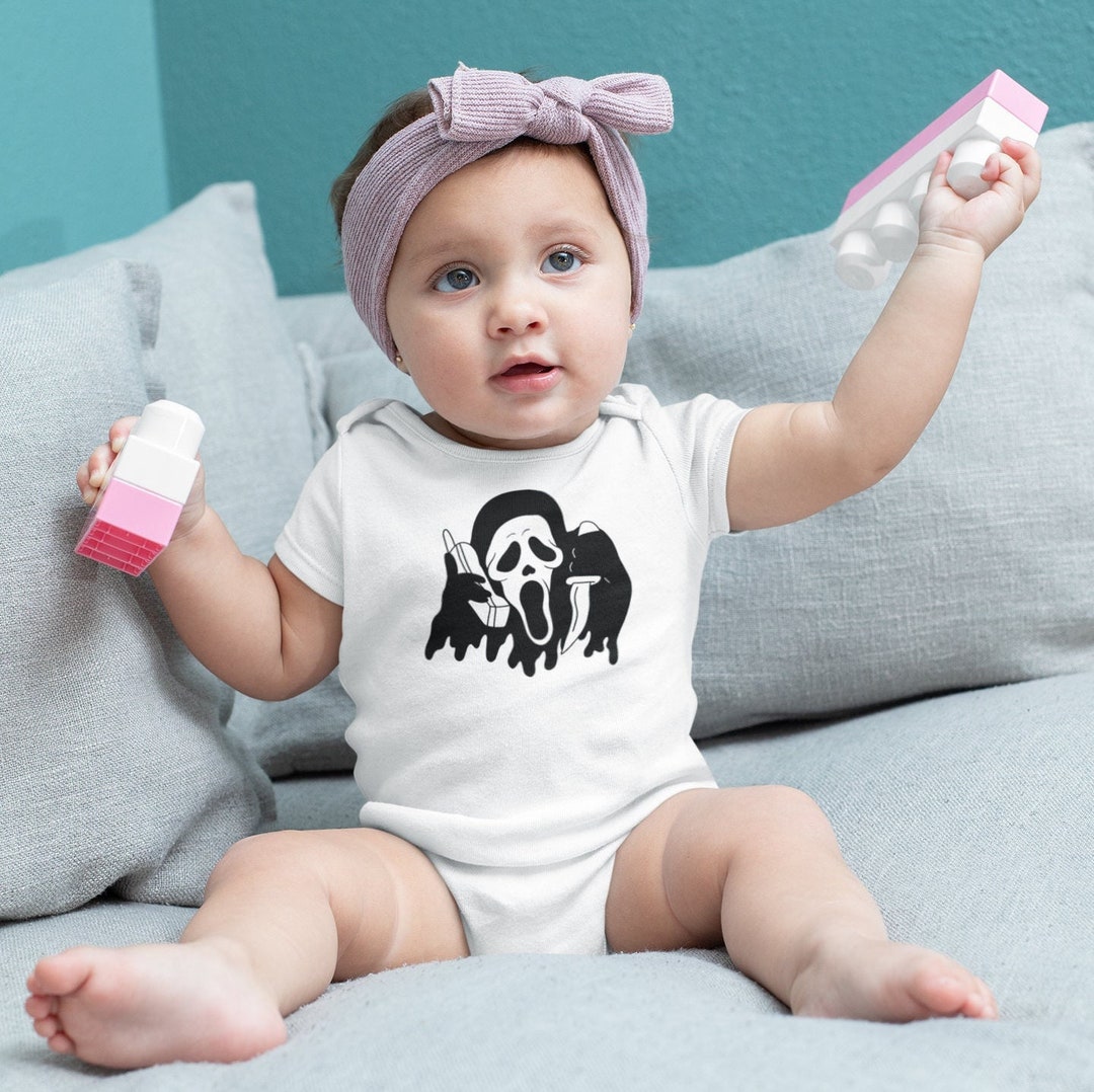 Scream Inspired Baby Short Sleeve Onesie® Horror Onesie® Etsy