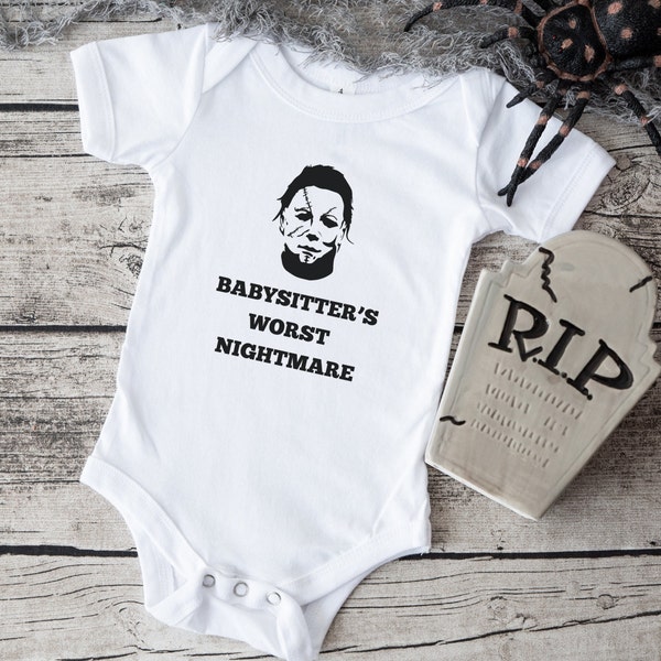 Horror Onesie®, Spooky Baby Onesie®, Halloween Onesie®, Horror Baby Clothes, Spooky Baby Shower Gift, Horror Fan Baby Gift,Horror Movie Gift