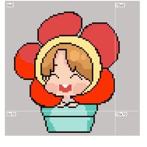 J Hope, BTS Cross Stitch Pattern