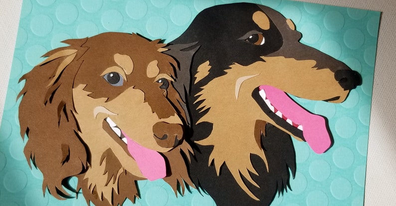 Download Gift For Dachshund Lover Personalized Pet Portrait Cut Paper Dachshunds Cut Paper Layered Paper Art Pet Memorial Paper Art Collectibles Delage Com Br