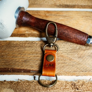 Lobster Clip Leather Keyring, Personalised Leather Keyring, Custom Leather Keychain, Personalized Leather Keyring, Stainless Steel Key Ring