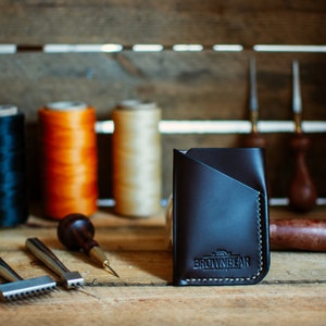 Einfache Kartentasche, Leder Kartenetui, Handgemachte Kartentasche, Herren Brieftasche, Leder Kreditkartentasche, Minimal Kartenhalter, Einfache Brieftasche