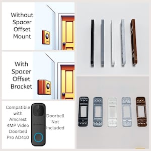 Amcrest 4MP Video Doorbell Pro AD410 Compatible Spacer Offset Mount