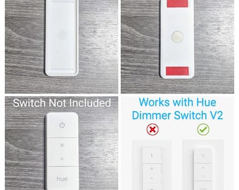 4-gang Philips Hue Dimmer Switch Decora Wall Plate: 3d-printed