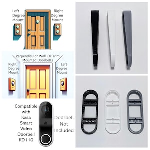 Kasa Smart Video Doorbell KD110 Compatible Angle Wedge Mount