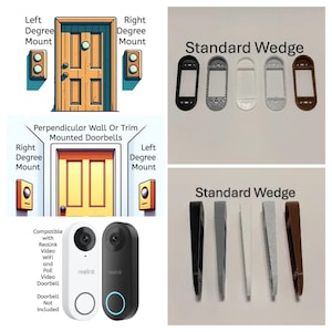 Reolink Video Doorbell PoE WiFi Compatible Angle Wedge Mount
